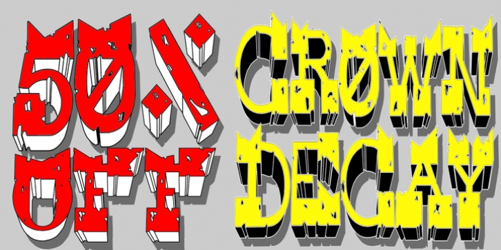 Crown Decay 3D Font Download