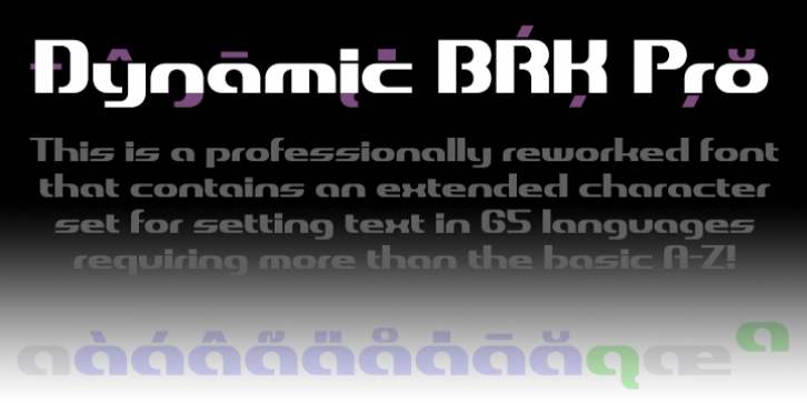 Dynamic BRK Pro Font Download