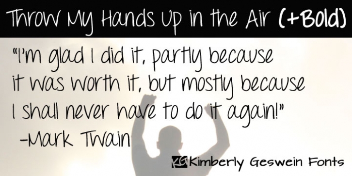 Throw My Hands Up In The Air Font Download