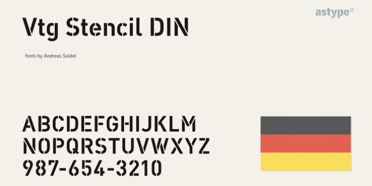 Vtg Stencil DIN Font Download