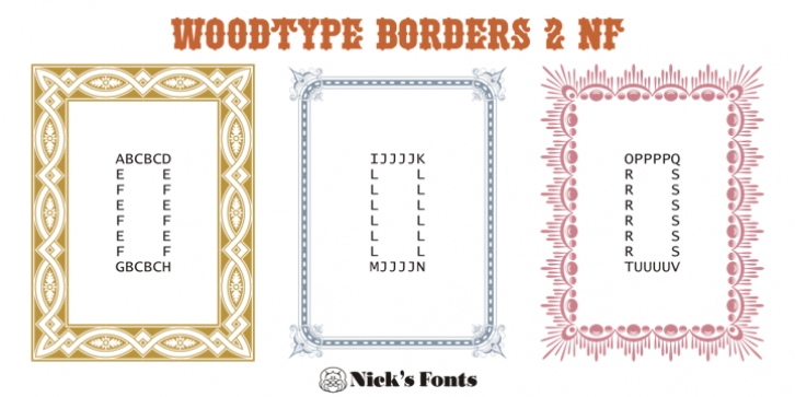 Woodtype Borders 2 NF Font Download