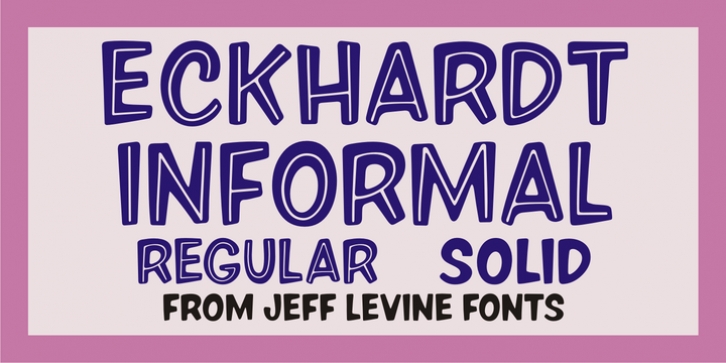 Eckhardt Informal JNL Font Download