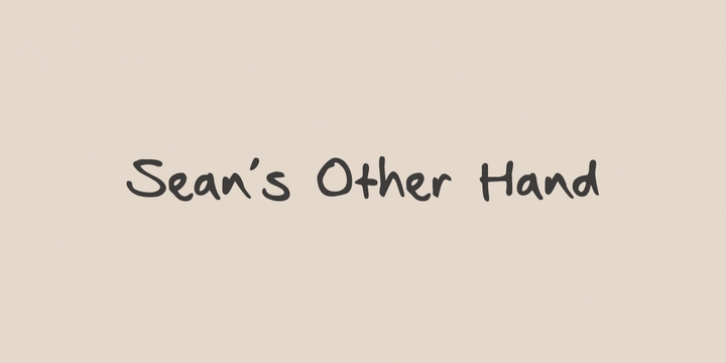 Sean's Other Hand Font Download