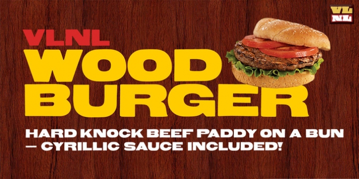 VLNL Wood Burger Font Download