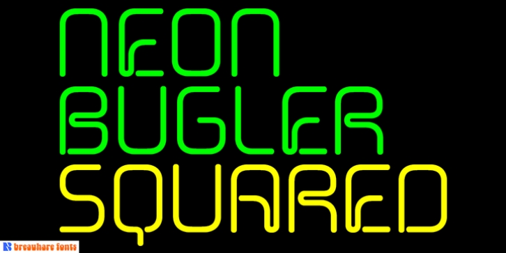 Neon Bugler Squared Font Download