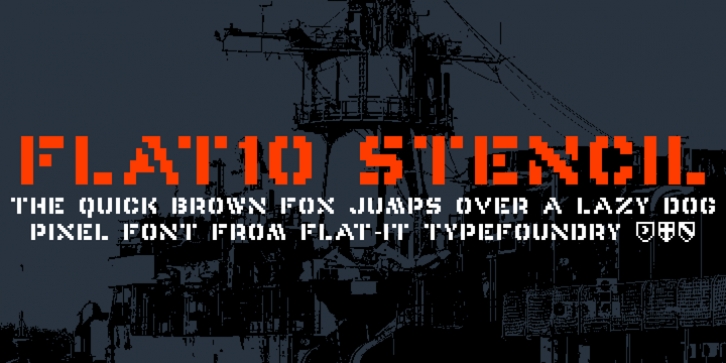 Flat10 Stencil Font Download