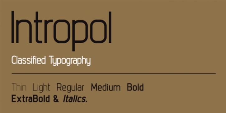 Intropol Font Download