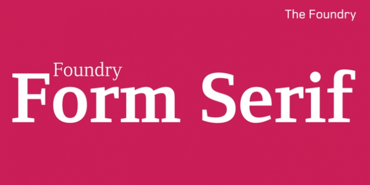 Foundry Form Serif Font Download