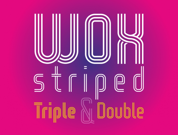 WOX-Striped Triple Dem Font Download