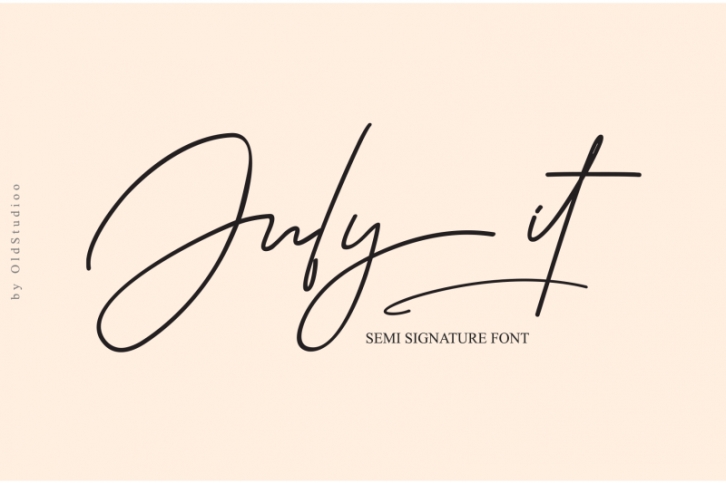 July it | Semi signature font Font Download