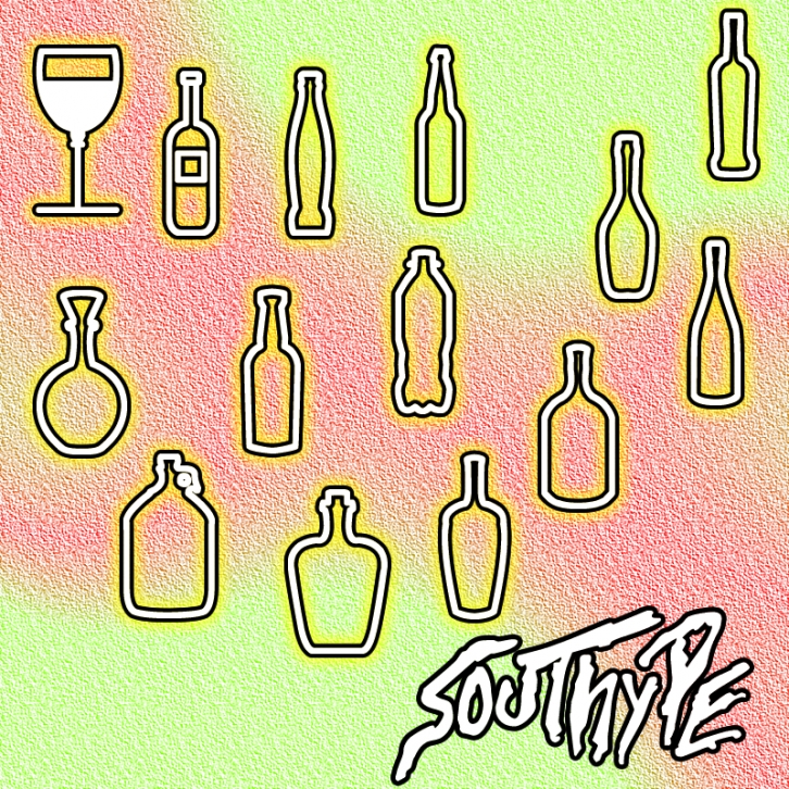 Glass and bottles S Font Download