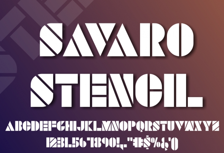 SAVARO STENCIL Font Download