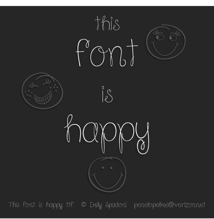 Because I am Happy Font Download