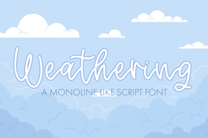 Weathering - A Monoline Script Font Font Download