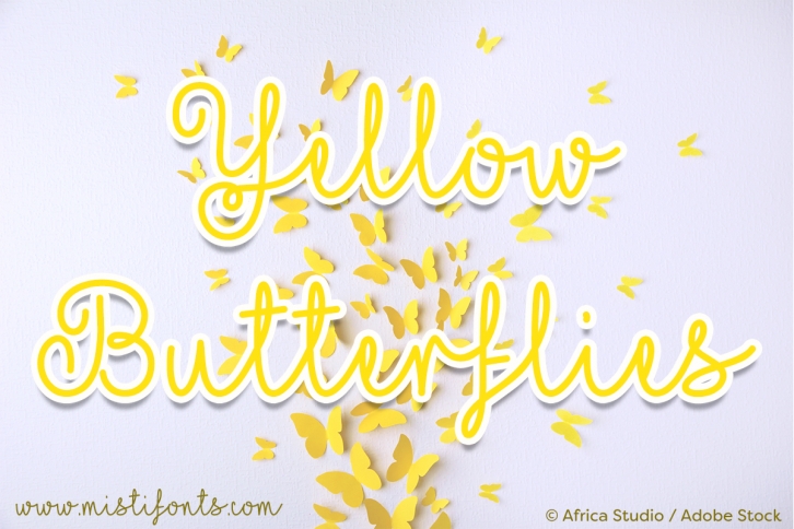 Mf Yellow Butterflies Font Download