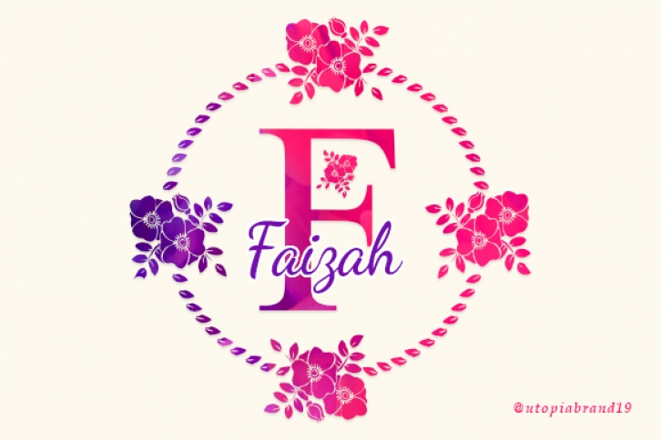 Flower Monogram Font Download