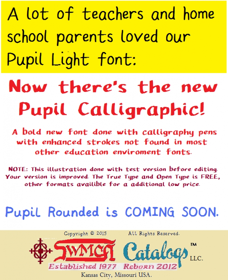 Pupil Caligraphic Font Download