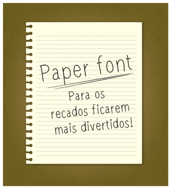 Paper Font Download
