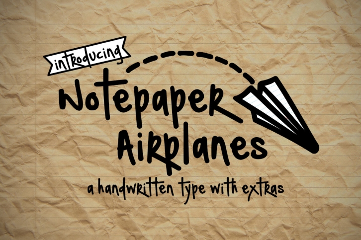 Notepaper Airplanes Font Download