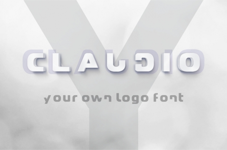 Claudio - Logo design multilingual typeface modern font. Font Download