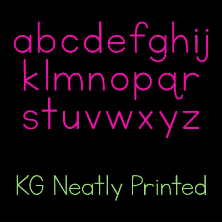 KG Neatly Printed Font Download