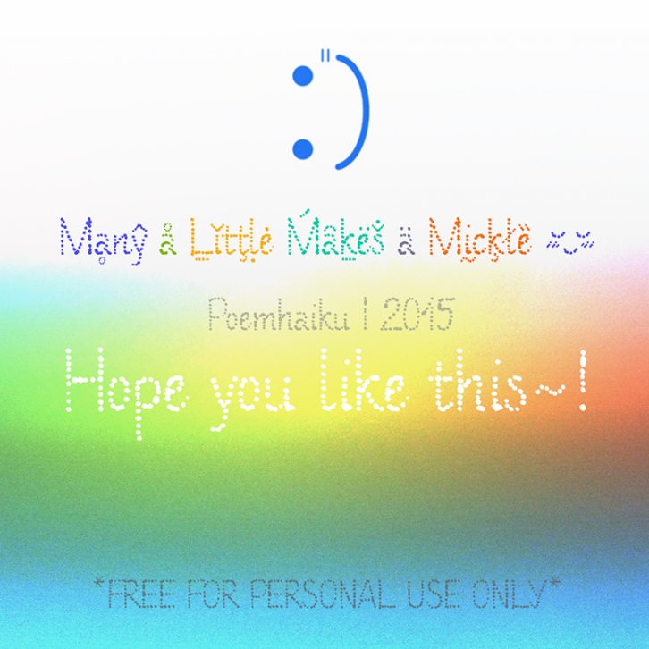 Many a Little Makes a Mickle Font Download