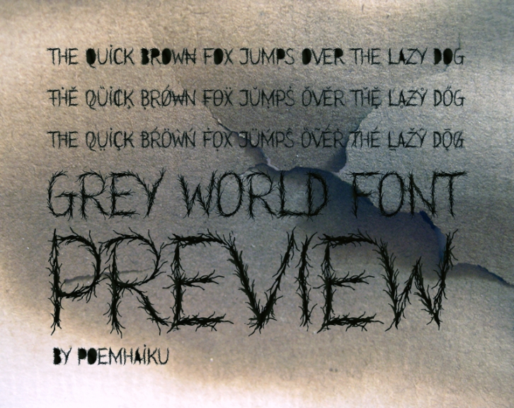 Grey World Dem Font Download
