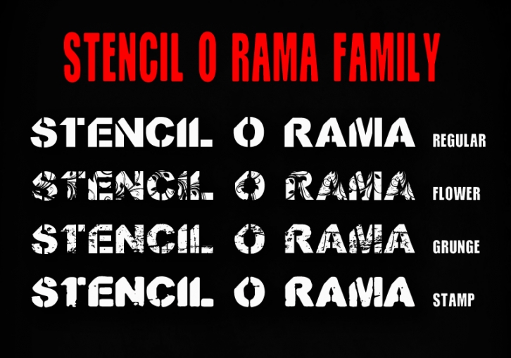 CF Stencil O Rama Stamp Font Download