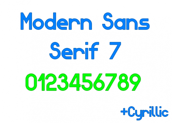 Modern Sans Serif 7 Font Download