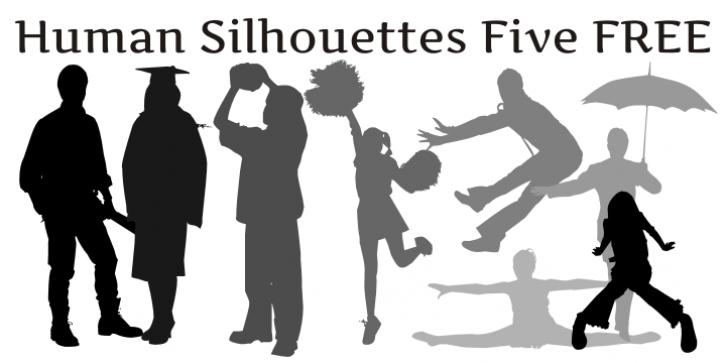 Human Silhouettes Free Five Font Download