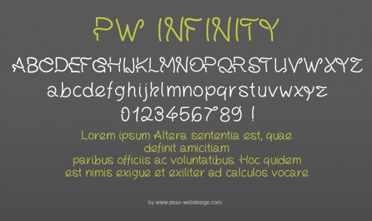 PWInfinity Font Download