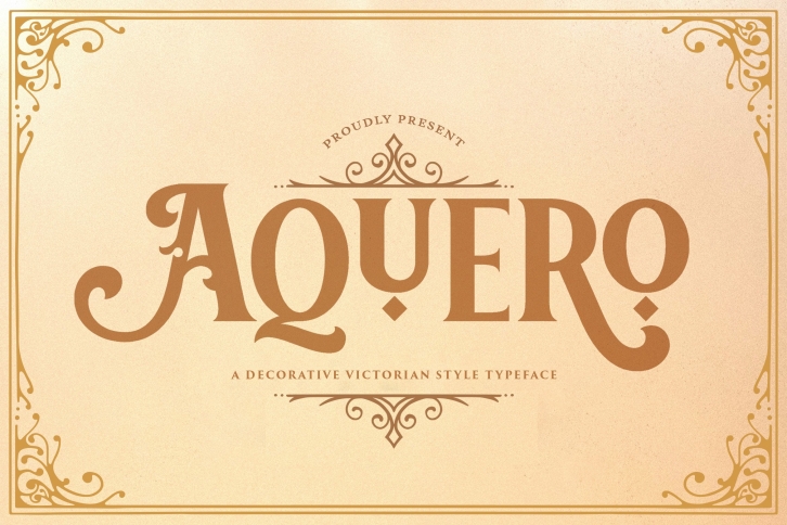 Aquero - Victorian Decorative Font Font Download