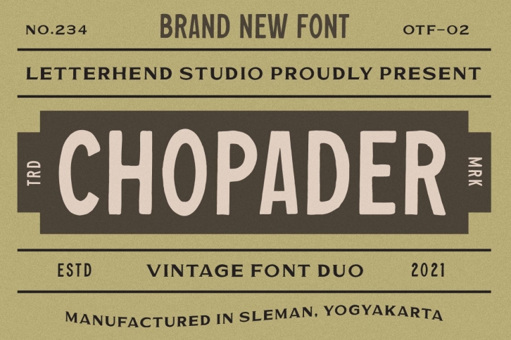 Chopader - Vintage Duo Font Download