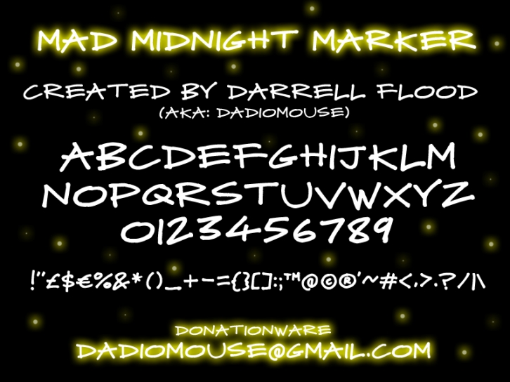 Mad Midnight Marker Font Download