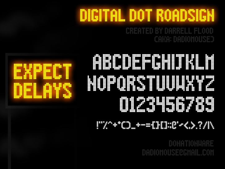 Digital Dot Roadsig Font Download