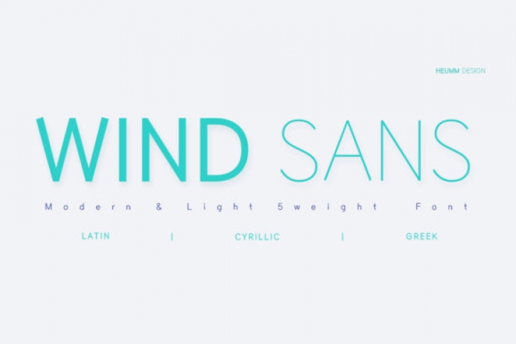 HU Wind Sans Greek Extra Light Font Download
