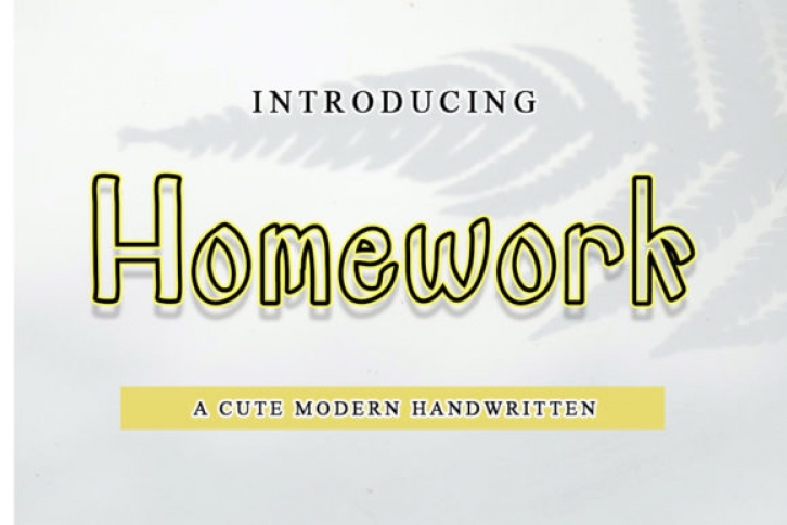 Homework Font Download