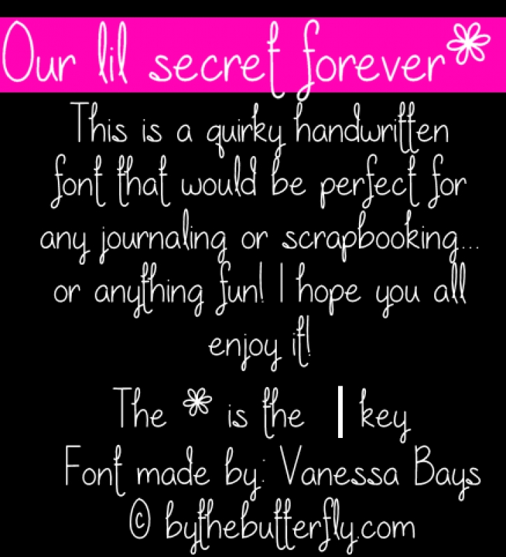 Our lil secret forever Font Download