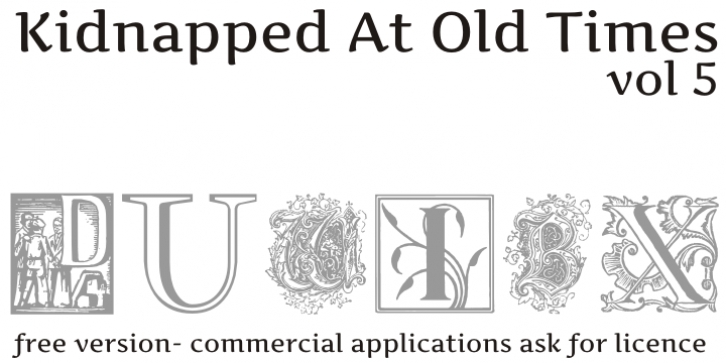 Kidnapped at Old Times Free Fiv Font Download