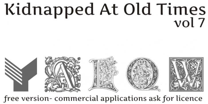 Kidnapped At old Times Free Sev Font Download