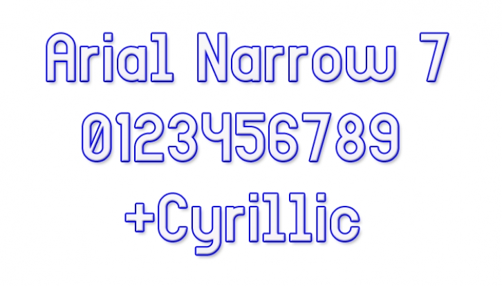 Arial Narrow 7 Font Download
