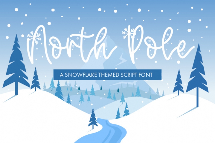 North Pole - A Snowflake Themed Script Font Font Download