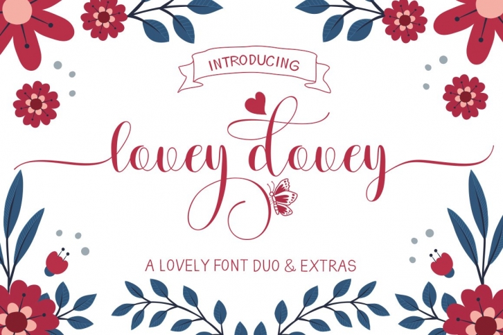 Lovey dovey Duo Plus Extras Font Download