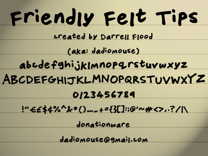 Friendly Felt Tips Font Download