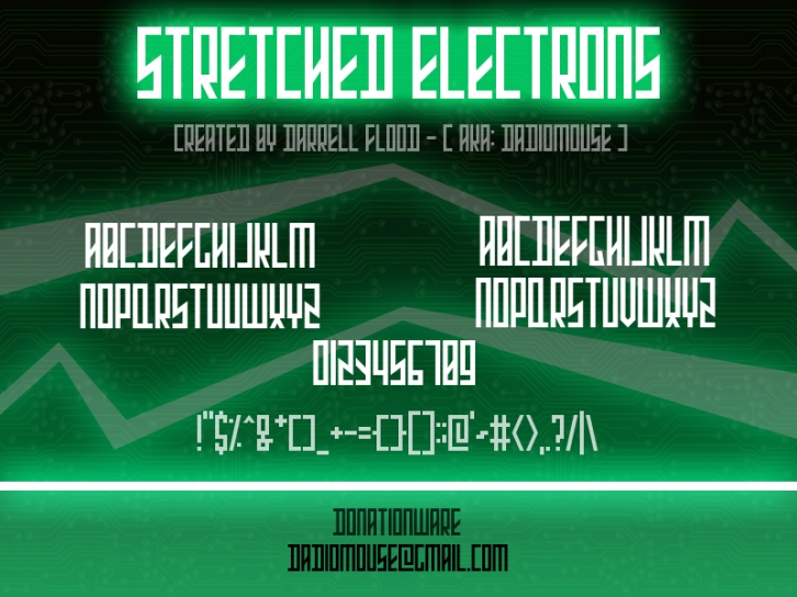 Stretched Electrons Font Download