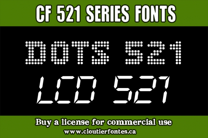 CF LCD 521 Font Download