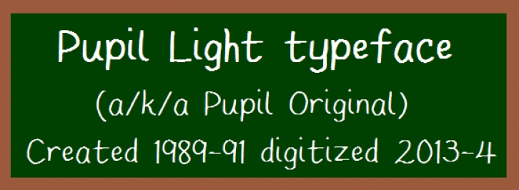 Pupil Ligh Font Download