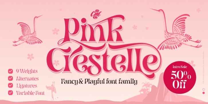 Pink Crestelle Font Download