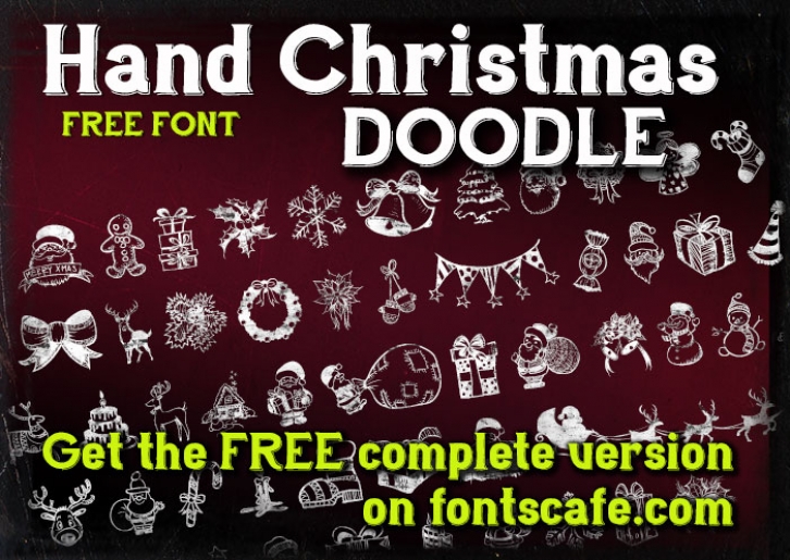 Hand Christmas Doodle Font Download