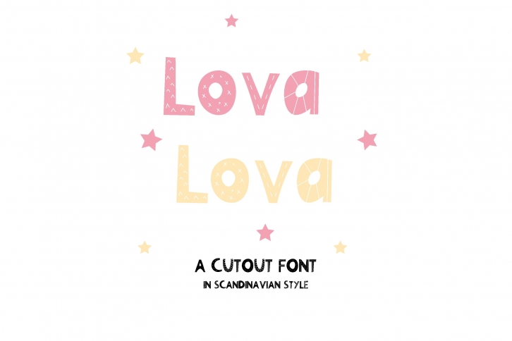 Lova Lova Cutout WEB font Font Download